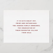 AFSTUDEREN Roos Folie geperste Foto 2023 Uitnodiging (Achterkant)