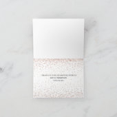 Afstuderen Roos Gold Glitter Hartelijk dank Bedankkaart (Binnen)