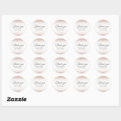 Afstuderen Roos Gold Glitter Hartelijk dank Ronde Sticker (Vel)