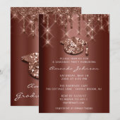 Afstuderen Roos Gold Pet3D-effect Bronze Kaart (Voorkant / Achterkant)