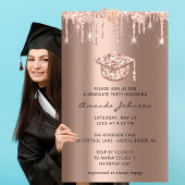 Afstuderen Roos Gold Pet 3D Blush Kaart