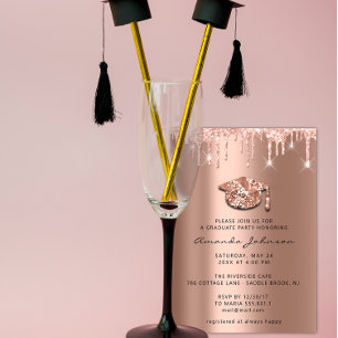 Afstuderen Roos Gold Pet 3D Blush Kaart