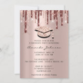 Afstuderen Roos Gold Pet 3D Brown Glam Party Kaart (Voorkant)