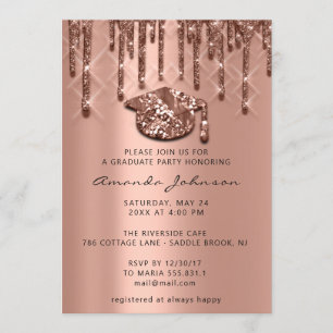 Afstuderen Roos Gold Pet 3D-effect Glam Kaart