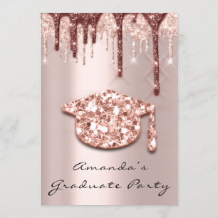 Afstuderen Roos Gold Pet 3D-effect Glam Party Kaart