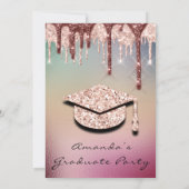 Afstuderen Roos Gold Pet 3D Glam HOLOGRAPH Kaart (Achterkant)