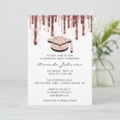 Afstuderen Roos Gold Pet 3D Glam WHite Kaart (Staand voorkant)