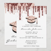 Afstuderen Roos Gold Pet 3D Glam WHite Kaart (Voorkant / Achterkant)