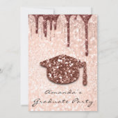 Afstuderen Roos Gold Pet 3D Glitter Kaart (Achterkant)