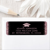 Afstuderen Roos Gold Pink Pet en Tassel Etiket (Insitu)