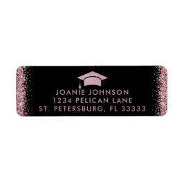 Afstuderen Roos Gold Pink Pet en Tassel Etiket