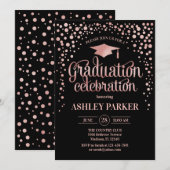 Afstuderen - Roos Goud Zwart Kaart (Voorkant / Achterkant)