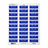 Afstuderen Royal Blue Petten Etiket (Full Sheet)