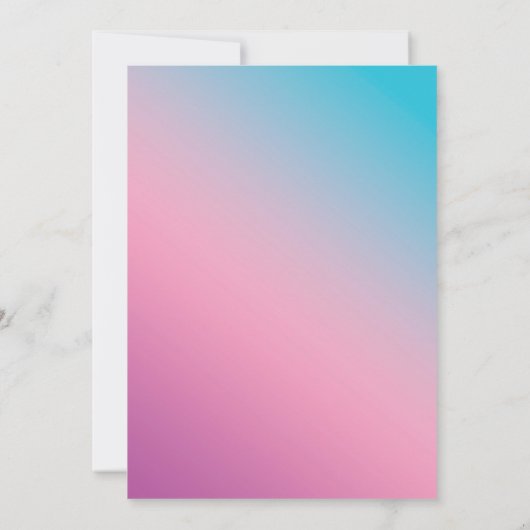 Afstuderen Roze Blauw van de GraduPartij Personali Kaart (Achterkant)