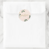 Afstuderen roze blush bloemen afstudeerfeest ronde sticker (Tas)