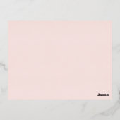 Afstuderen Roze Blush en Gold foil-uitnodiging Folie Uitnodiging Briefkaart (Achterkant)