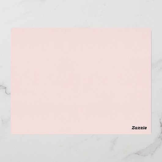 Afstuderen Roze Blush en Gold foil-uitnodiging Folie Uitnodiging Briefkaart (Achterkant)