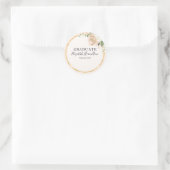 Afstuderen Roze Blush & Folie Gold Moderne grafisc Ronde Sticker (Tas)