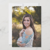 Afstuderen roze boog foto op de rug kaart (Achterkant)