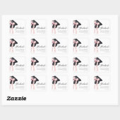 Afstuderen Roze Bow Coquette Graduation Cap Vierkante Sticker (Vel)