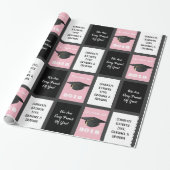  Afstuderen Roze Cadeaupapier (Uitgerold)