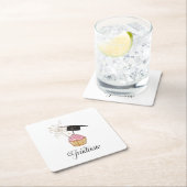 Afstuderen roze cupcake Afstuderen Kartonnen Onderzetters (Insitu)