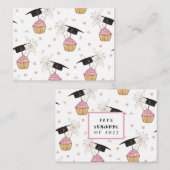 Afstuderen Roze Cupcake Graduation Cap Sparkler Notitiekaartje (Voorkant / Achterkant)