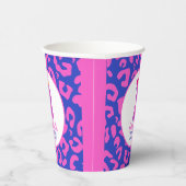 Afstuderen Roze en blauw Luipaard Papieren Bekers (Rechts)