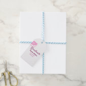 afstuderen roze glitter graduation cap naam toevoe cadeaulabel (Met Touw)