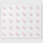 afstuderen roze glitter graduation cap naam toevoe cadeaupapier (Vlak)