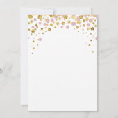 Afstuderen Roze Goud Meisje's Party Afstuderen Uit Kaart (Achterkant)