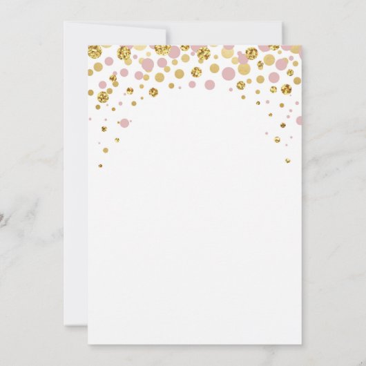 Afstuderen Roze Goud Meisje's Party Afstuderen Uit Kaart (Achterkant)