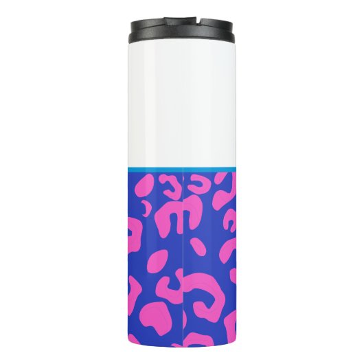 Afstuderen Roze Leopard met pet Thermosbeker (Achterkant)