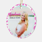 Afstuderen Roze Leopard Milestone Ornament (Links)