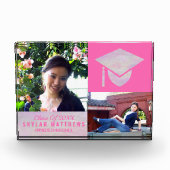 Afstuderen Roze Opal Chic Trendy Keepslag Fotoblokken (Voorkant)