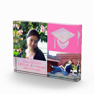 Afstuderen Roze Opal Chic Trendy Keepslag Fotoblokken