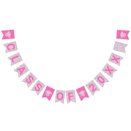 Afstuderen Roze Opal Party Signaleert jaarklasse Vlaggetjes (Alle)