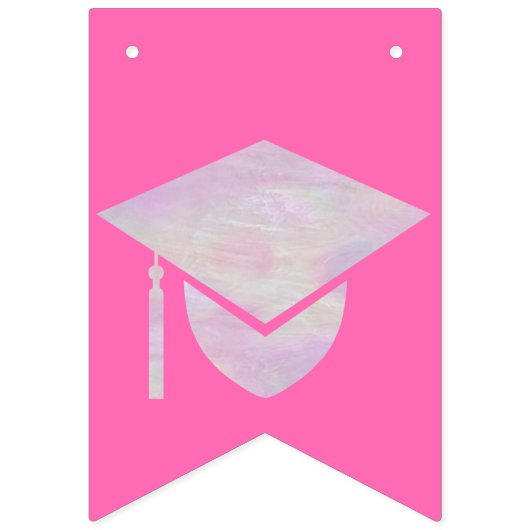 Afstuderen Roze Opal Party Signaleert jaarklasse Vlaggetjes (Eerste vlag)