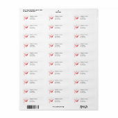 Afstuderen roze pet retouradres etiket (Full Sheet)