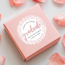 Afstuderen roze roze goudglitter Confetti script