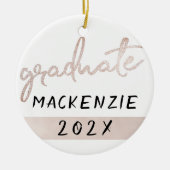 Afstuderen roze script | Soft Roos Afstudeerder Ke Keramisch Ornament (Voorkant)