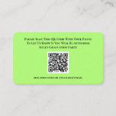 Afstuderen RSVP QR Code Response Kaart (Voorkant)