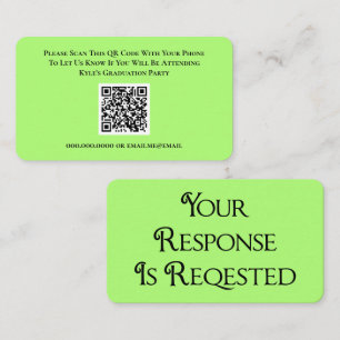 Afstuderen RSVP QR Code Response Kaart