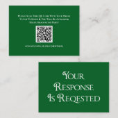 Afstuderen RSVP QR Code Response Kaart (Voorkant / Achterkant)