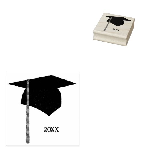 Afstuderen Rubber Stempels met Custom Year (Gestempeld)