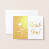 Afstuderen Runner © Afstudeerder Hartelijk dank Go Folie Kaarten (Voorkant met envelop)