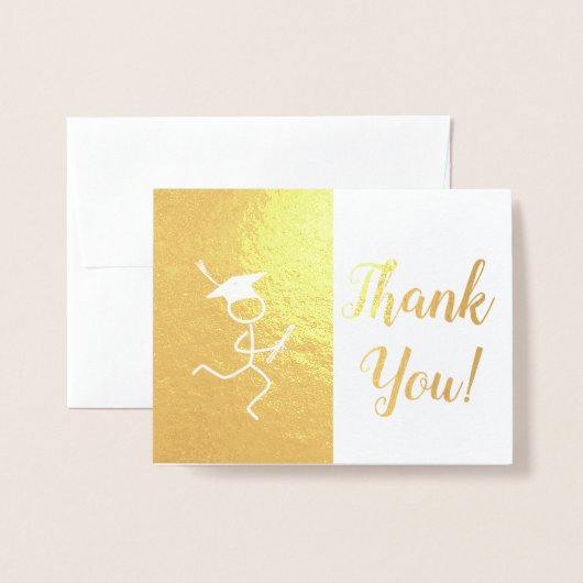 Afstuderen Runner © Afstudeerder Hartelijk dank Go Folie Kaarten (Voorkant met envelop)