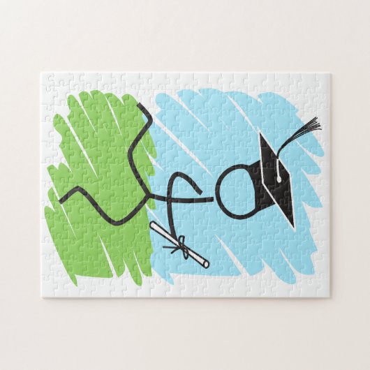 Afstuderen Runner © Cross Country Track Puzzle Legpuzzel (Horizontaal)