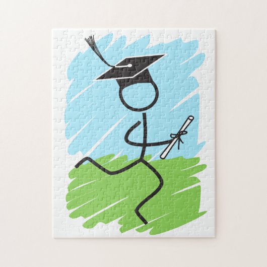 Afstuderen Runner © Cross Country Track Puzzle Legpuzzel (Verticaal)