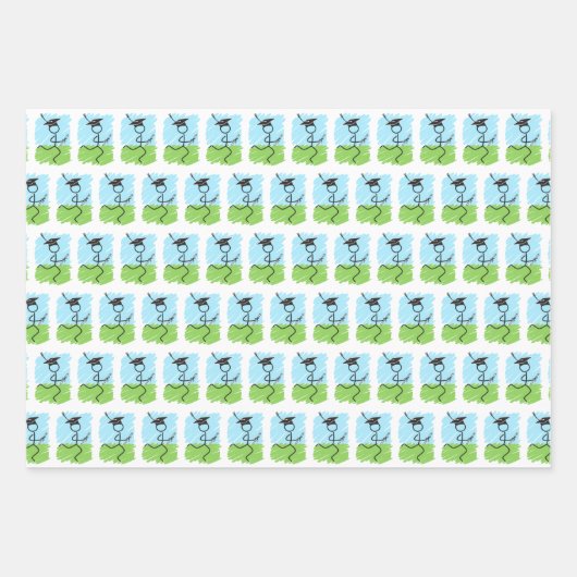 Afstuderen-runner Patroon © Cross Country Track Inpakpapier Vel (Voorkant)